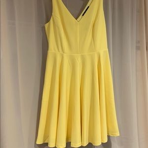 Yellow skater dress